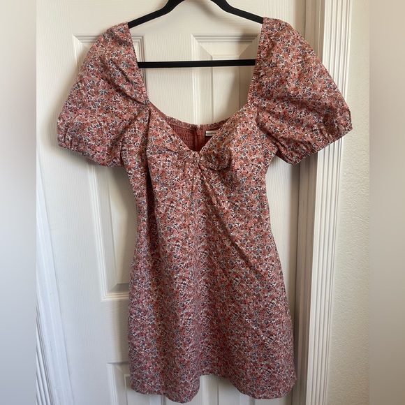 Abercrombie & Fitch Twist-Front Poplin Mini Dress - Picture 2 of 8